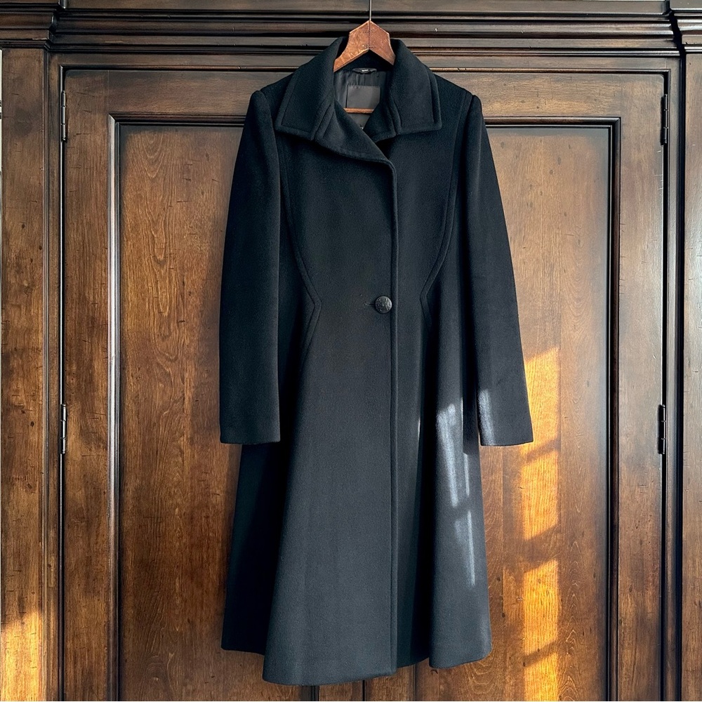 Skirted Wool Cashmere Coat by Vera Wang